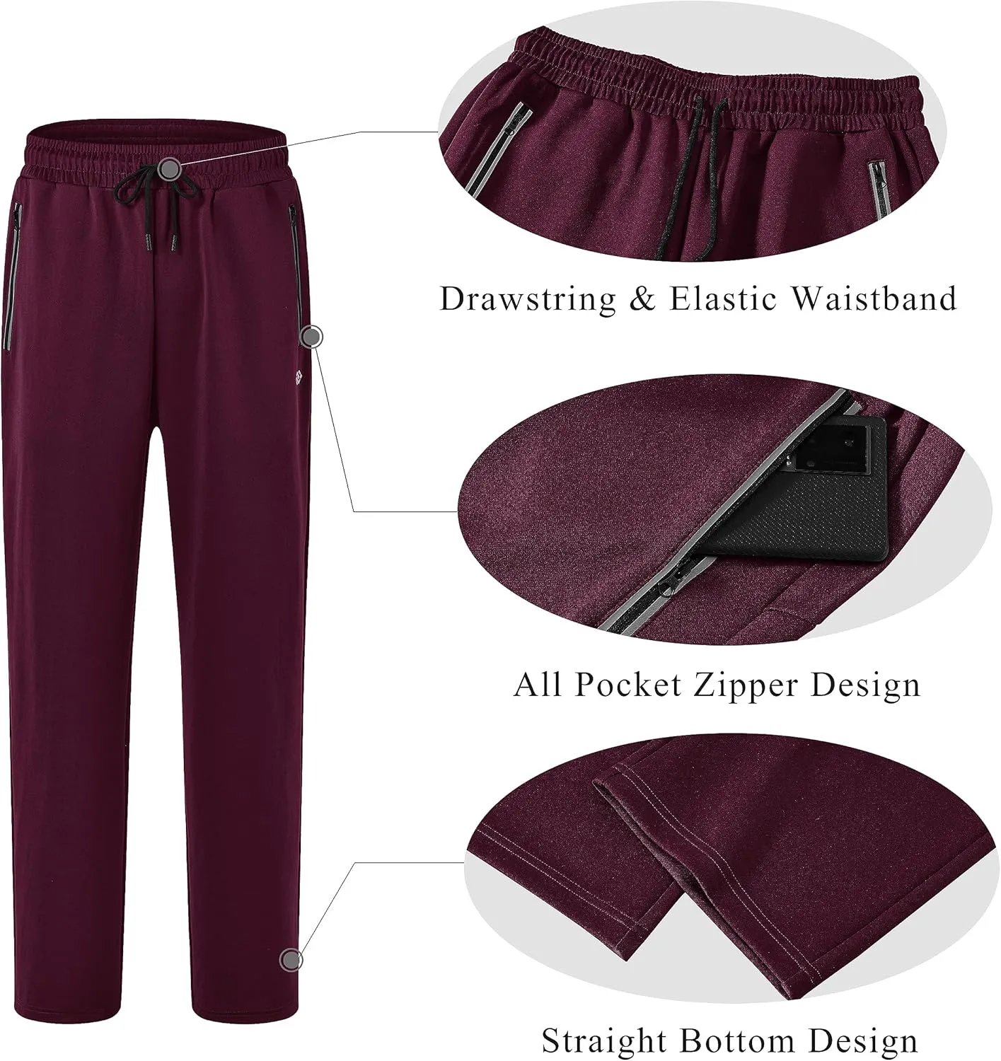 MoFiz Mens Tracksuit Jogging Sports Sweatsuit Comfortable Outfits Casual Athletic Pants Full zip Jacket 2 Piece