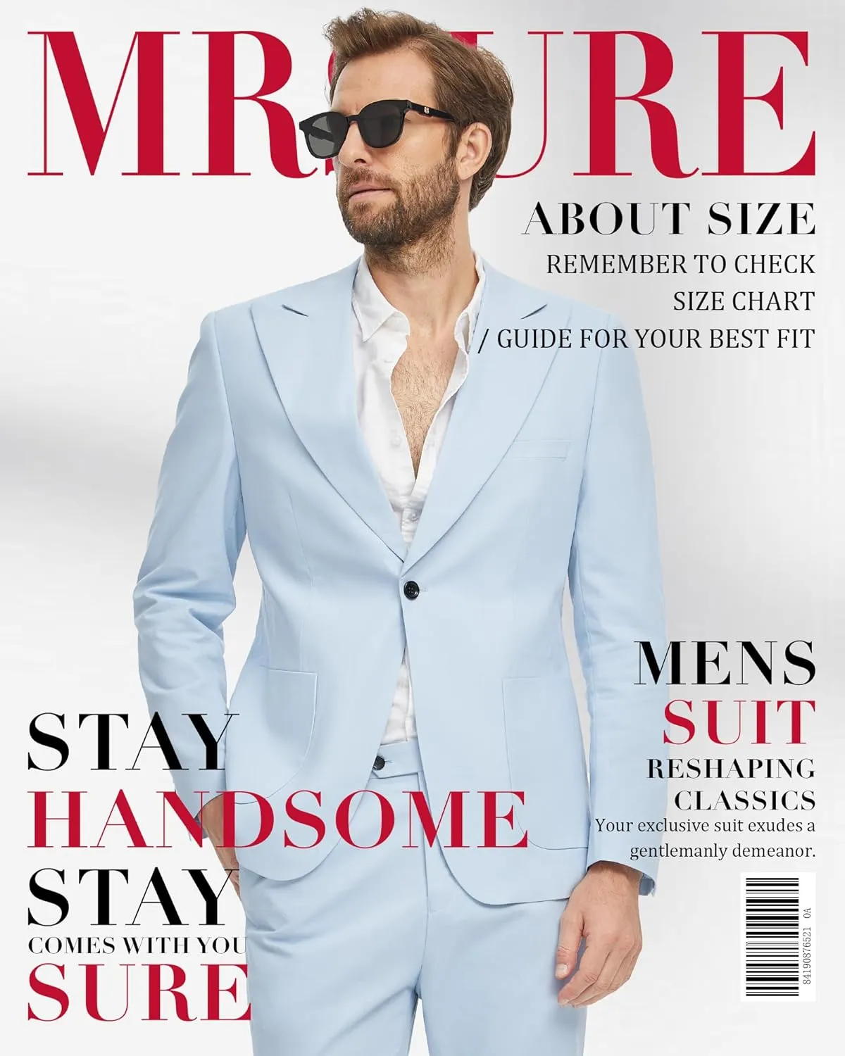 MrSure 2-Piece Mens Linen Suit, Slim Fit Blazer Pants Suit Set for Casual Beach Wedding Summer Groomsmen
