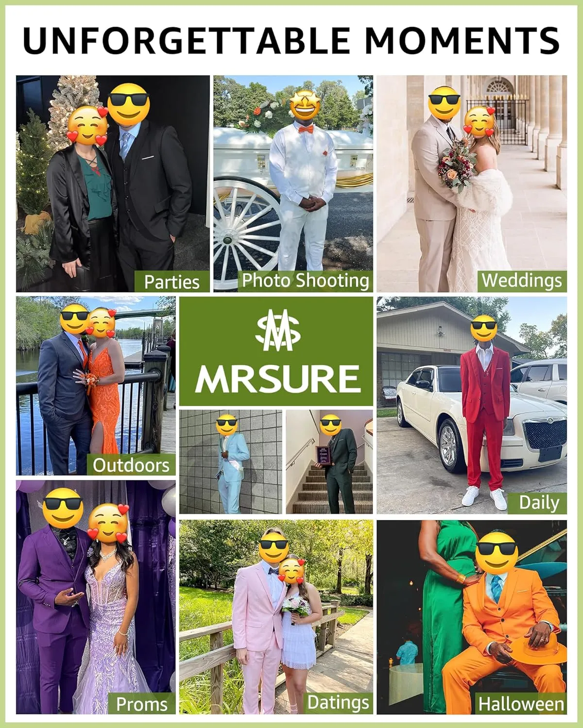 MrSure Men's 2-Piece Regular Fit Linen Suit, Two Buttons Lightweight Jacket and Pants for Prom, Beach Wedding, Casual, Summer
