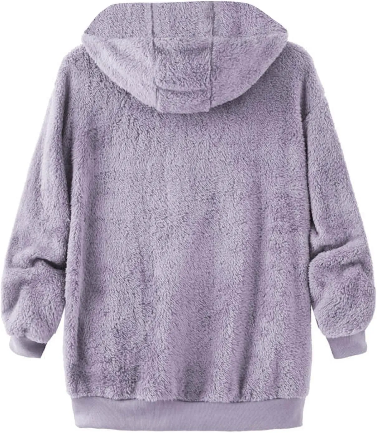 Muyise Women Oversized Sherpa Jackets Winter Warm Fuzzy Fleece Jackets Fluffy Full Zip Up Coat Outwear with Pockets