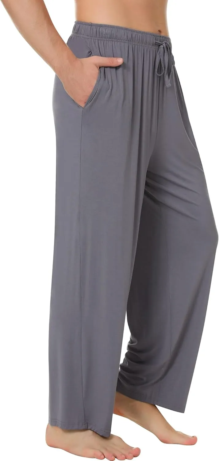 NACHILA Men's Pajama Pants-Viscose Made from Bamboo,Soft Sleep Bottoms Stretchy Sweatpants with Pockets
