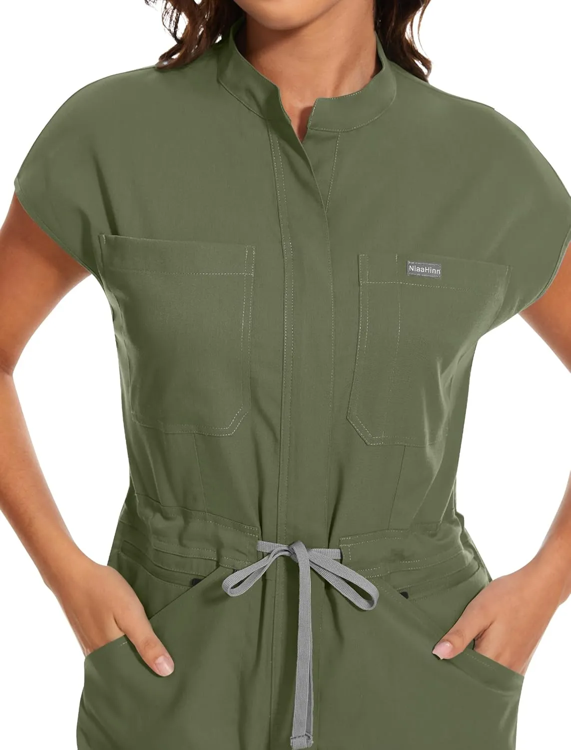 niaahinn Women Scrubs Sumpsiut - Comfortable Women's Medical Scrub Set Soft Stretch Jogger Scrub