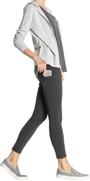 No Nonsense Women's Soft Cotton Leggings with Side Pockets Workout Stretch Pull On Pants