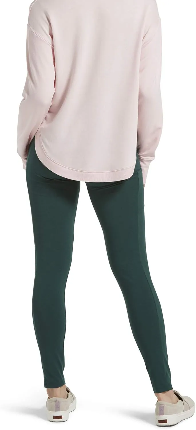No Nonsense Women's Soft Cotton Leggings with Side Pockets Workout Stretch Pull On Pants