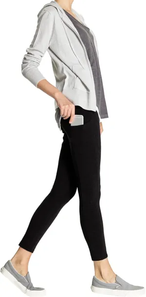 No Nonsense Women's Soft Cotton Leggings with Side Pockets Workout Stretch Pull On Pants