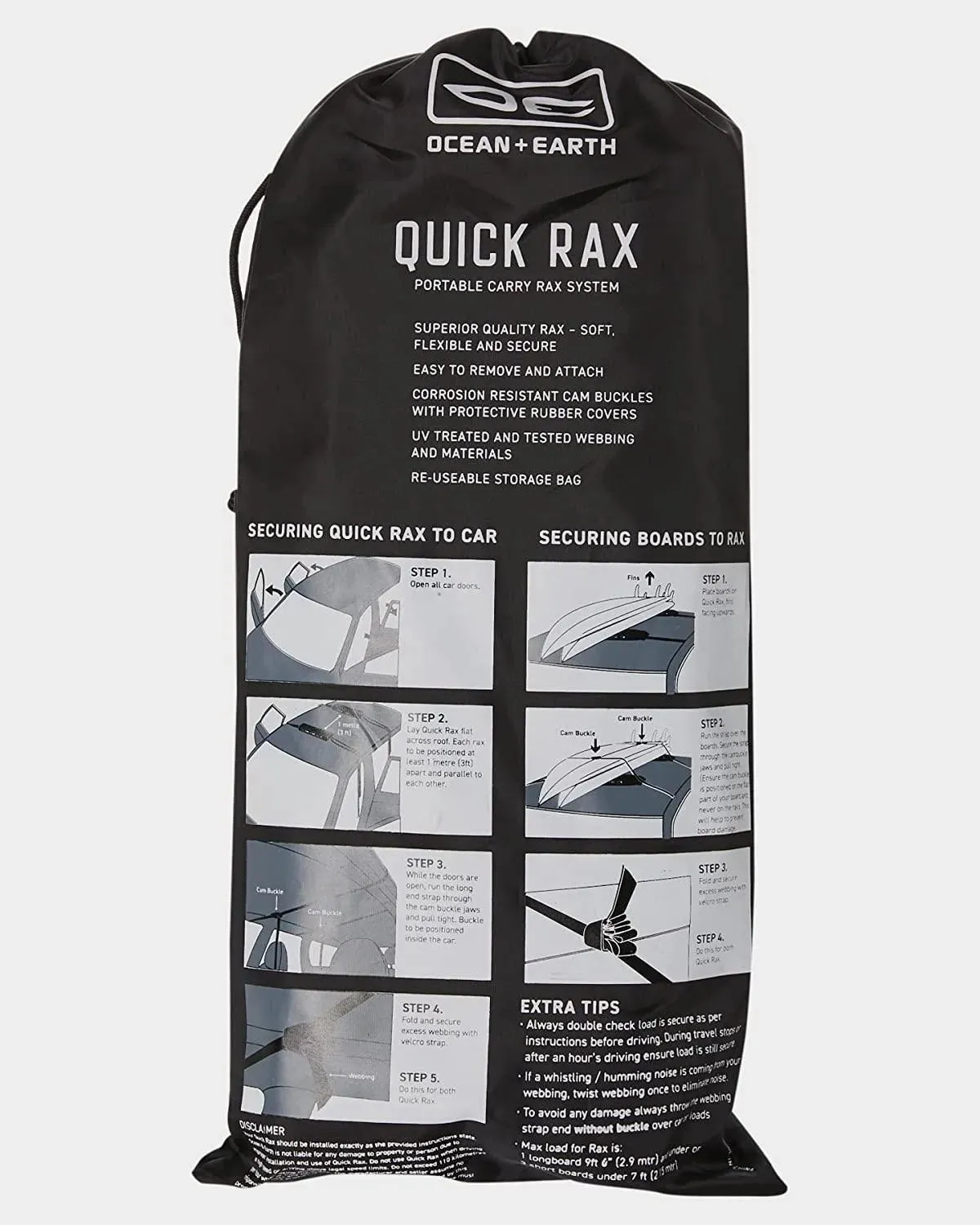 Ocean & Earth Surfboard Quick Rax – Soft Rack for Cars