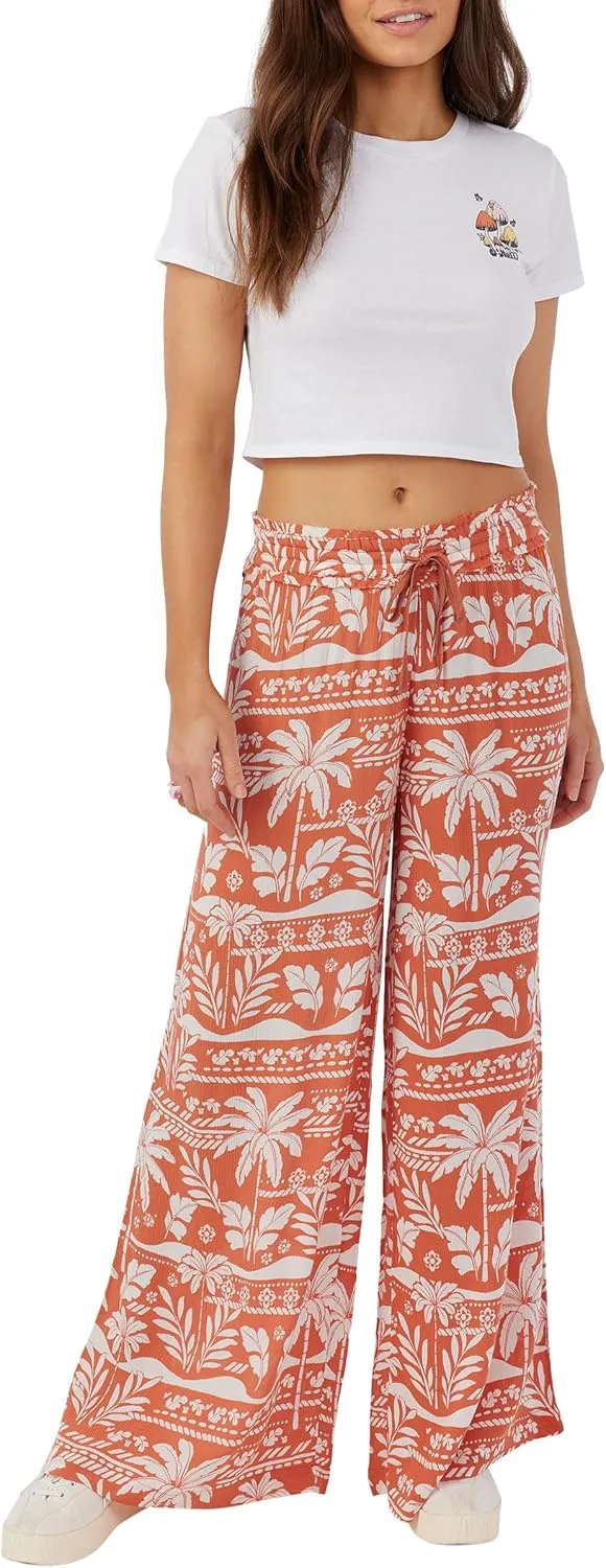 O'NEILL Women's Woven Wide Leg Pant - Comfortable and Casual Wide Leg Pants with Elastic Waist
