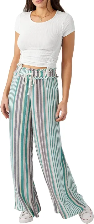 O'NEILL Women's Woven Wide Leg Pant - Comfortable and Casual Wide Leg Pants with Elastic Waist