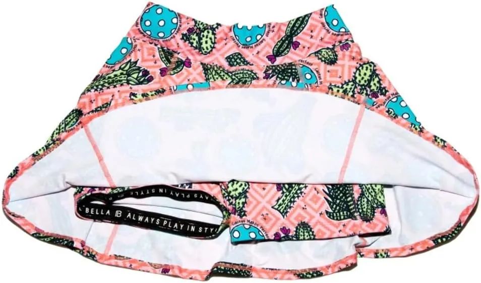 Pickleball Skort Cactus 1 A-Line Skort, Cactus Print Sportswear, Soft and Comfortable