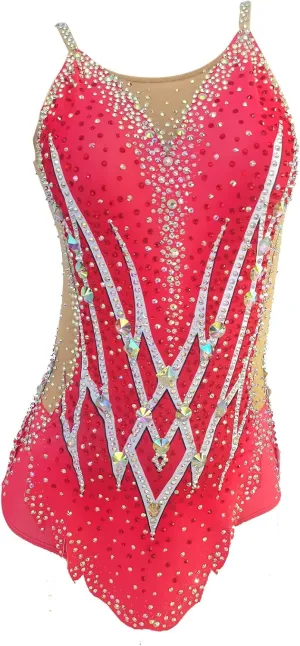 Pink Camisole Rhythmic Gymnastics Uniform for Girls Elegant and Comfortable Dance Outfit for Performance