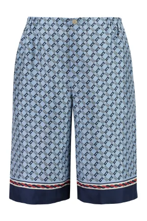 PRINTED SILK SHORTS
