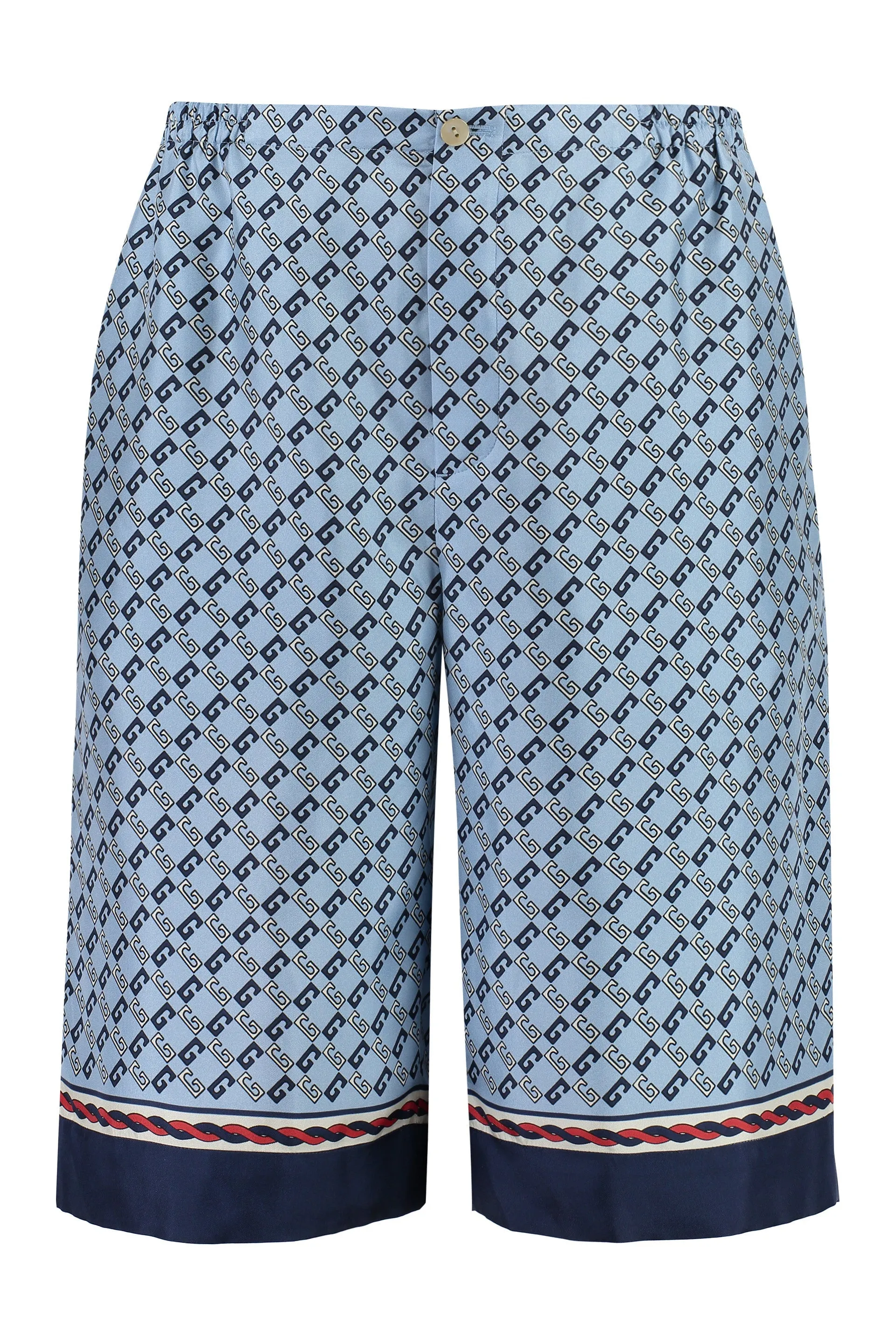 PRINTED SILK SHORTS