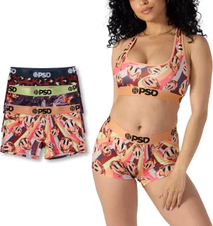 PSD Women's Animal Print Boy Shorts - Full Coverage Women's Underwear - Comfortable Stretch Panties for Women