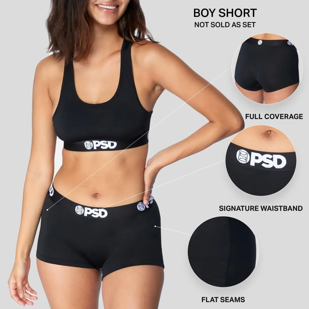 PSD Women's Animal Print Boy Shorts - Full Coverage Women's Underwear - Comfortable Stretch Panties for Women