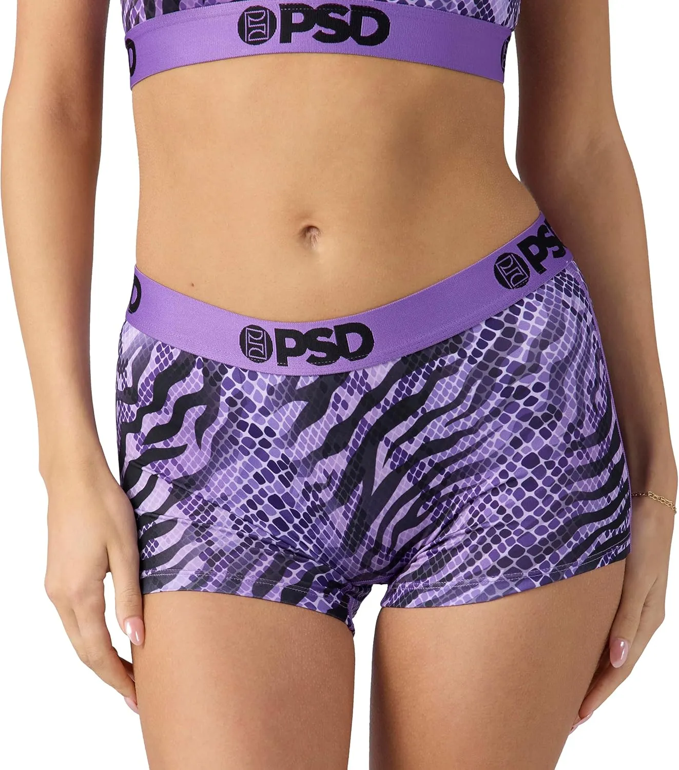 PSD Women's Animal Print Boy Shorts - Full Coverage Women's Underwear - Comfortable Stretch Panties for Women