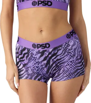 PSD Women's Animal Print Boy Shorts - Full Coverage Women's Underwear - Comfortable Stretch Panties for Women