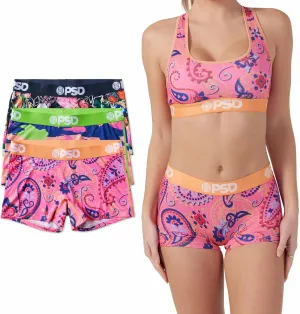 PSD Women's Animal Print Boy Shorts - Full Coverage Women's Underwear - Comfortable Stretch Panties for Women