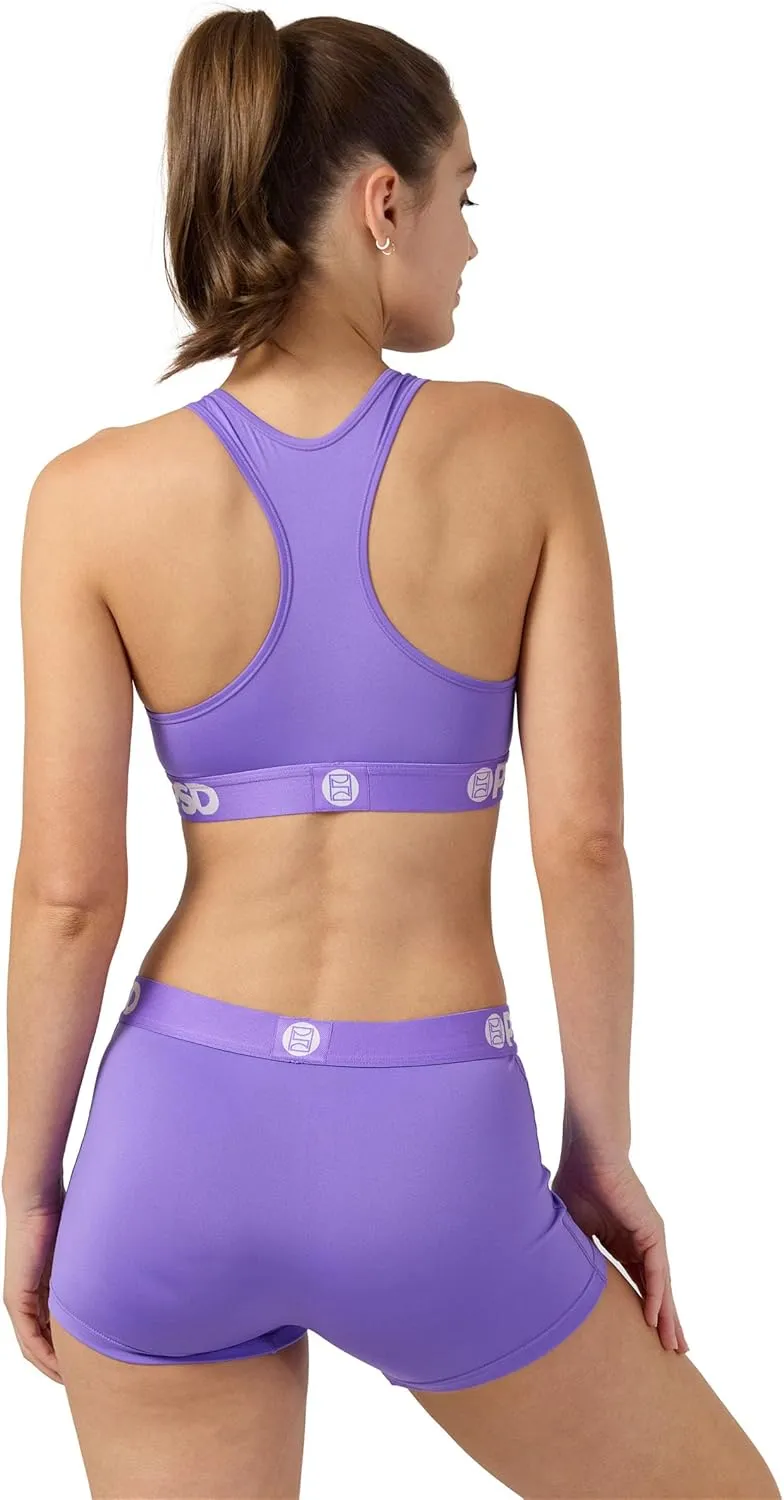 PSD Women's Basic Solid Boy Shorts - Full Coverage Women's Underwear - Comfortable Stretch Panties for Women