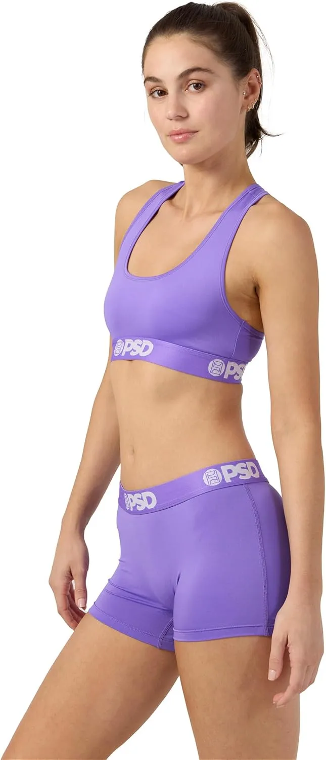 PSD Women's Basic Solid Boy Shorts - Full Coverage Women's Underwear - Comfortable Stretch Panties for Women