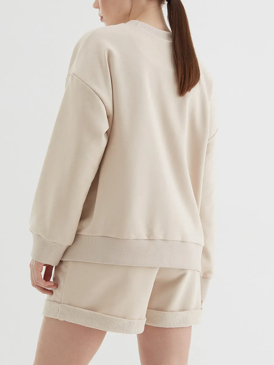 Pure Color Casual Long Sleeve Suit