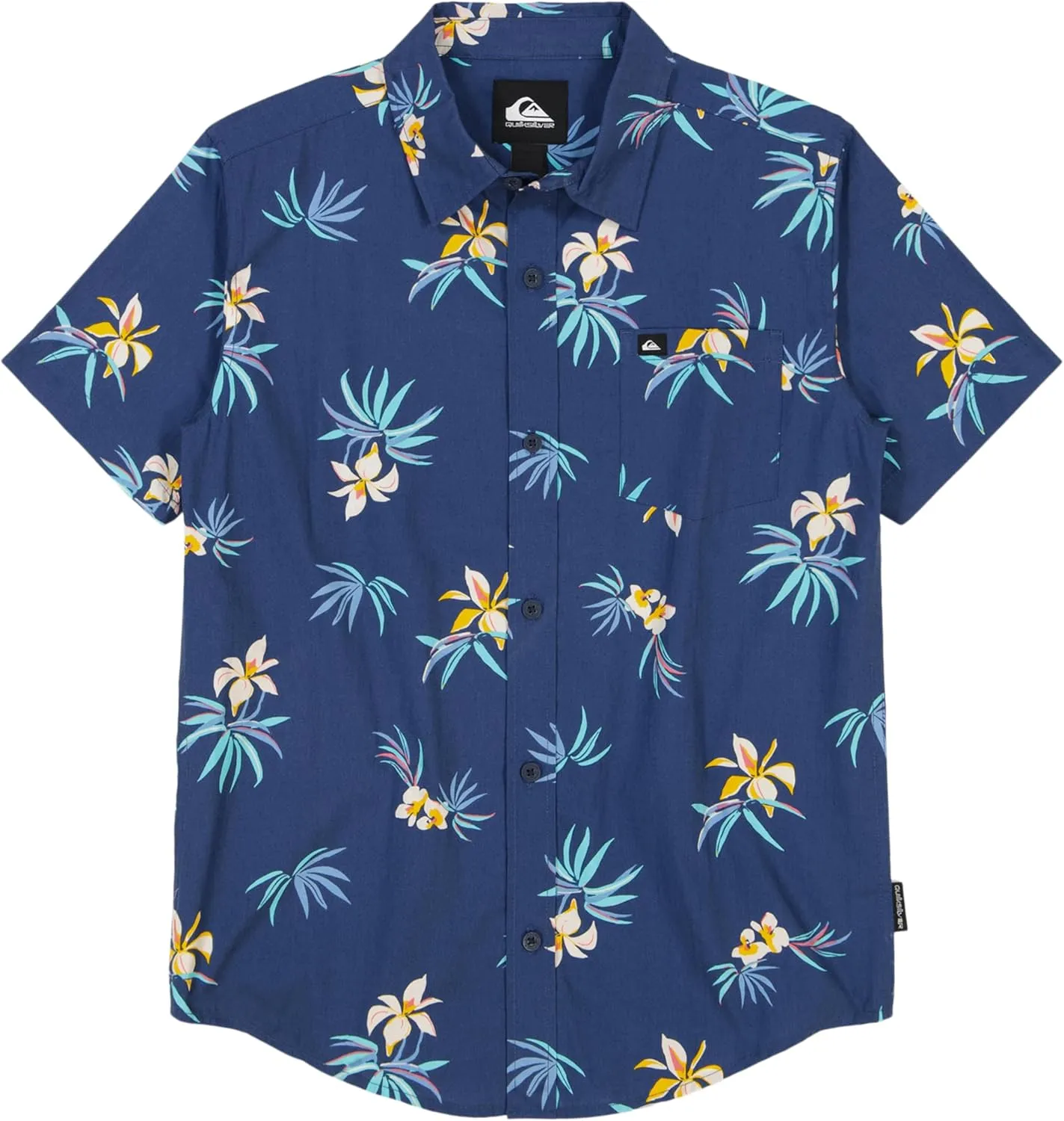 Quiksilver Boys' Apero Classic Woven Short Sleeve Shirt, Button Down Top, Stylish & Comfortable