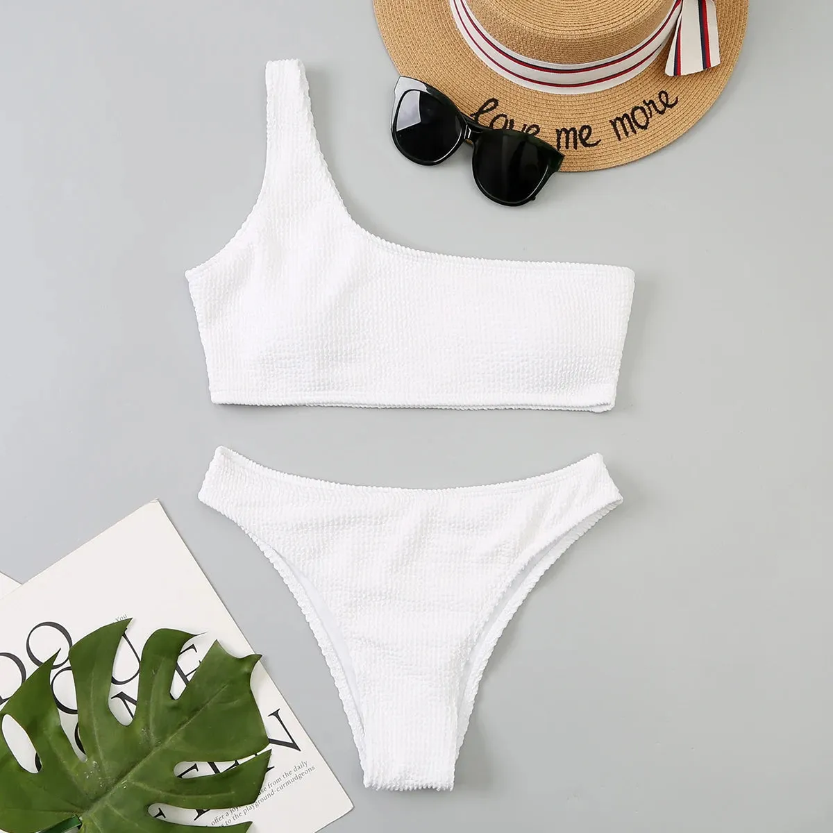 "Breakin Spring" One-Shoulder Bikini