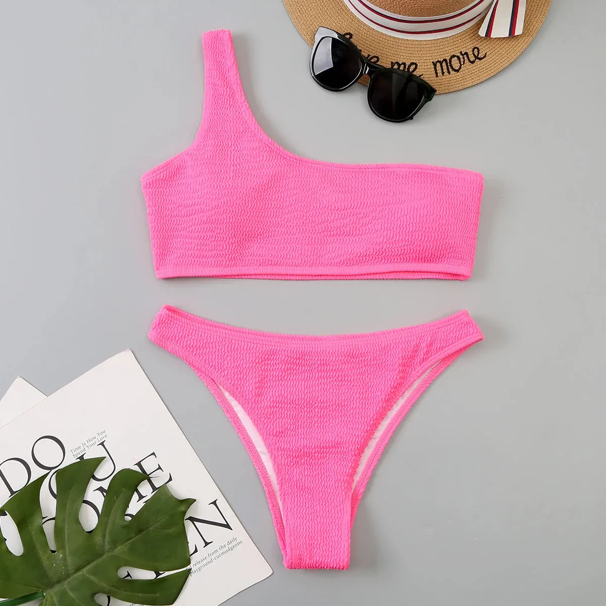 "Breakin Spring" One-Shoulder Bikini