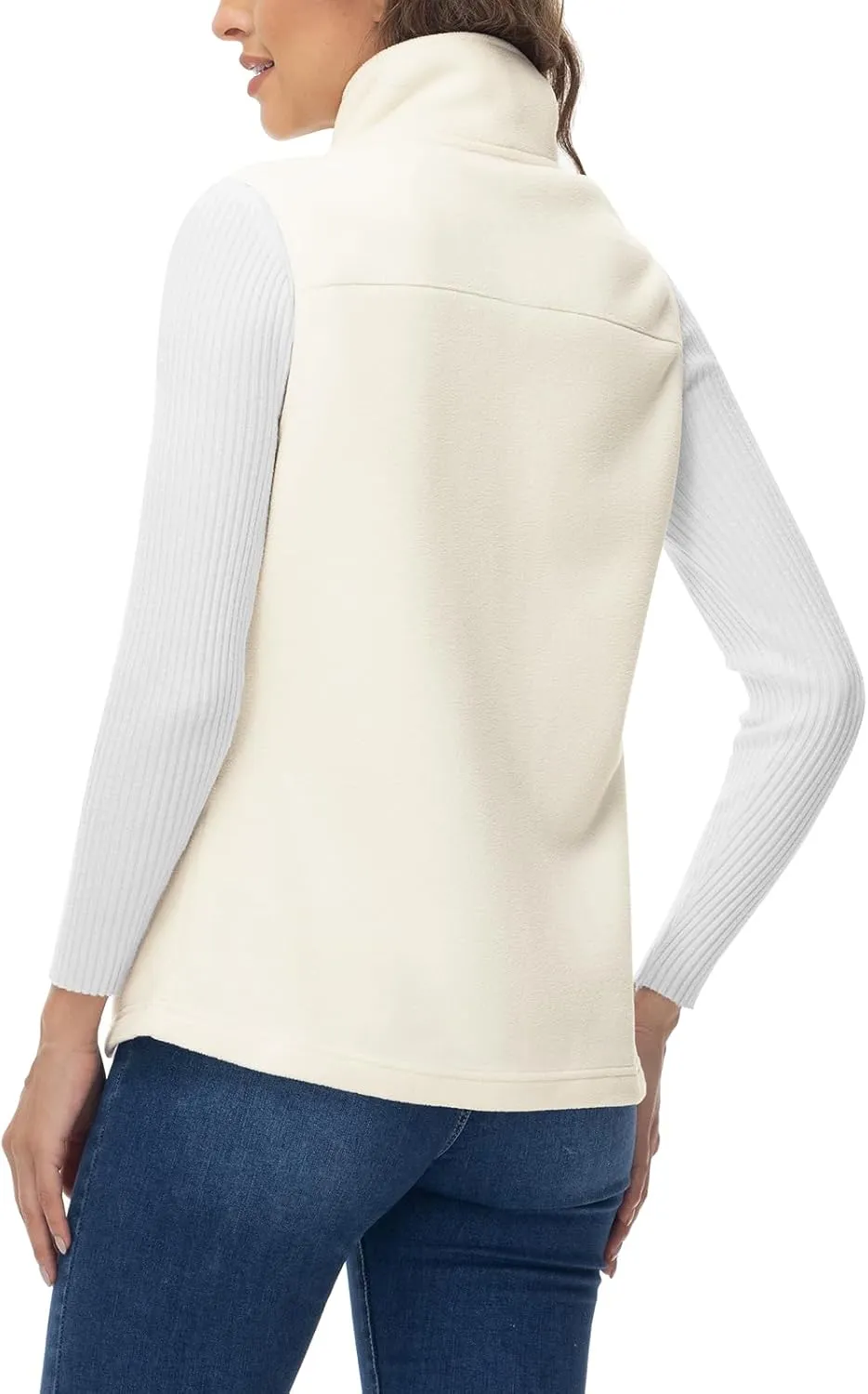 Rdruko Women's Fleece Vest Lightweight Warm Outerwear Sleeveless Jacket with 5 Pockets for Fall & Winter
