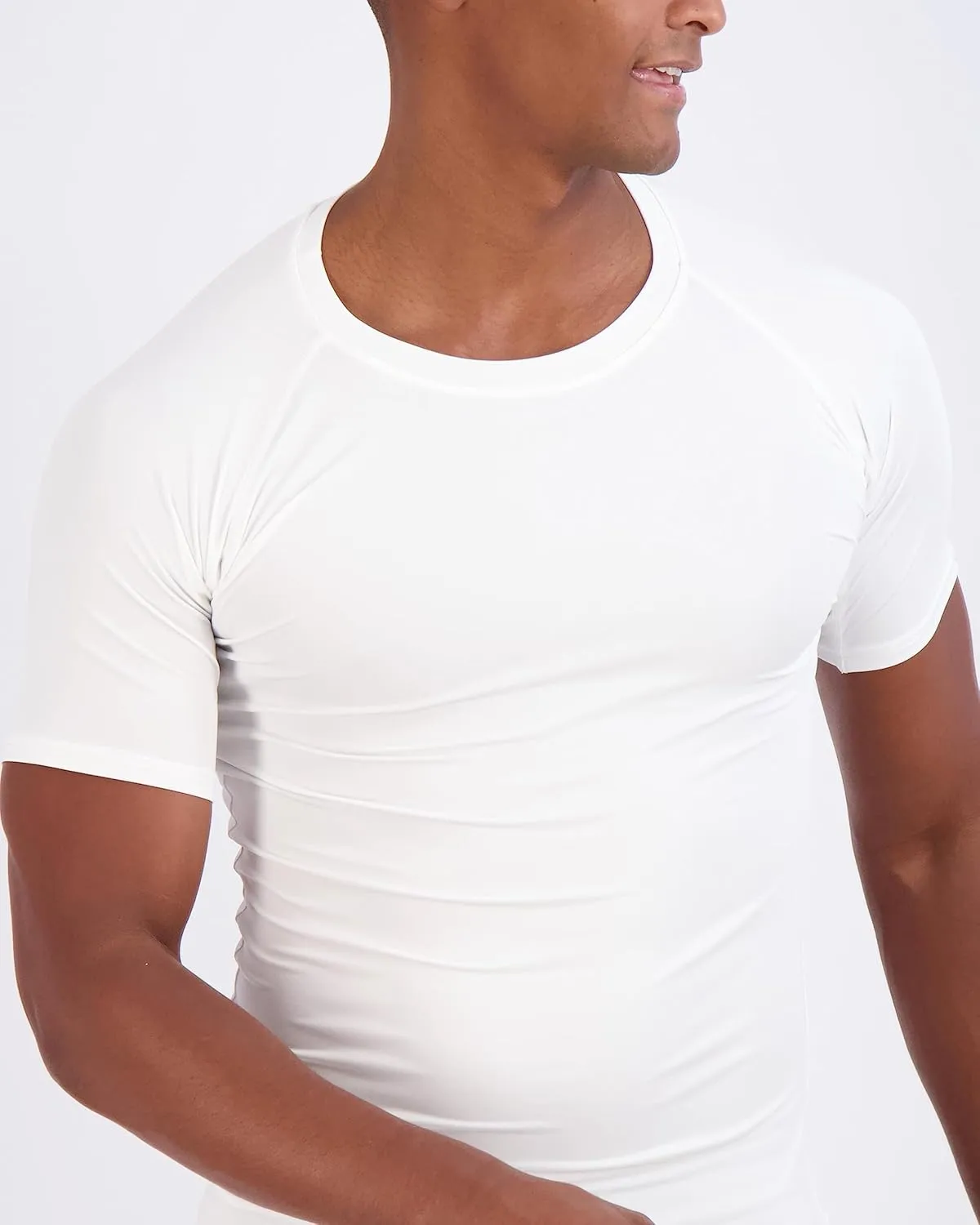 Real Essentials 4 Pack: Men's Short Sleeve Compression T-Shirt Base Layer Undershirt Athletic Top (Available in Big & Tall)