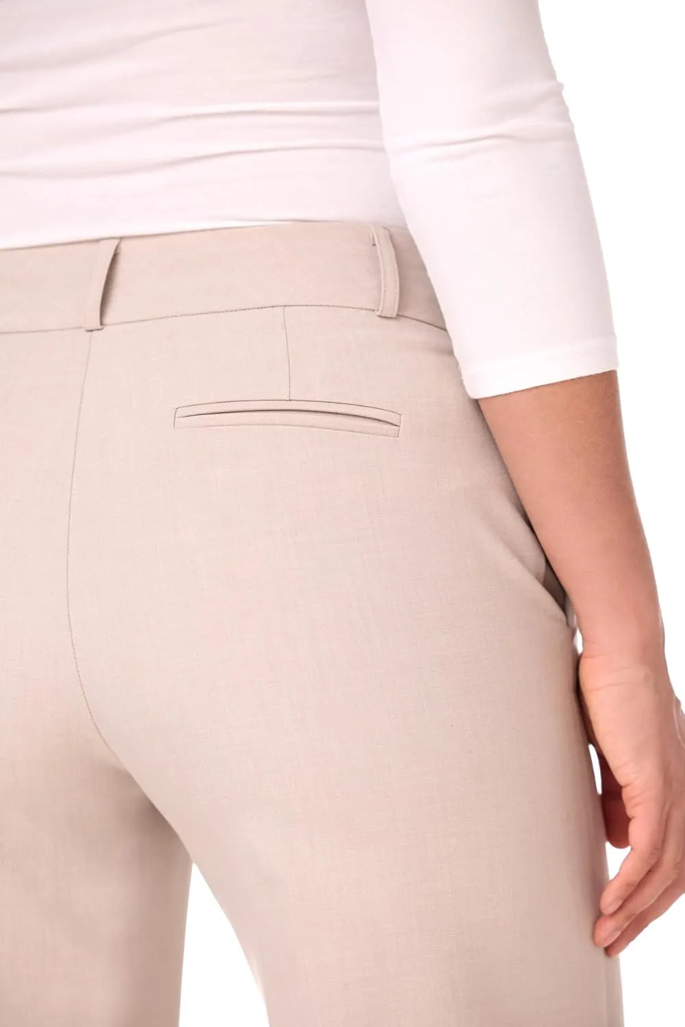 Rekucci Desk to Dinner Wide Leg Capris for Women, Flowy and Stretchy Chic Capri Pants