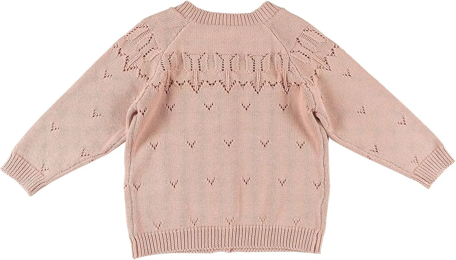 Rolanko Toddler Girls' Sweater Long Sleeve Open Front Button Down Knit Cardigan Kids Clothes 1-6 Years