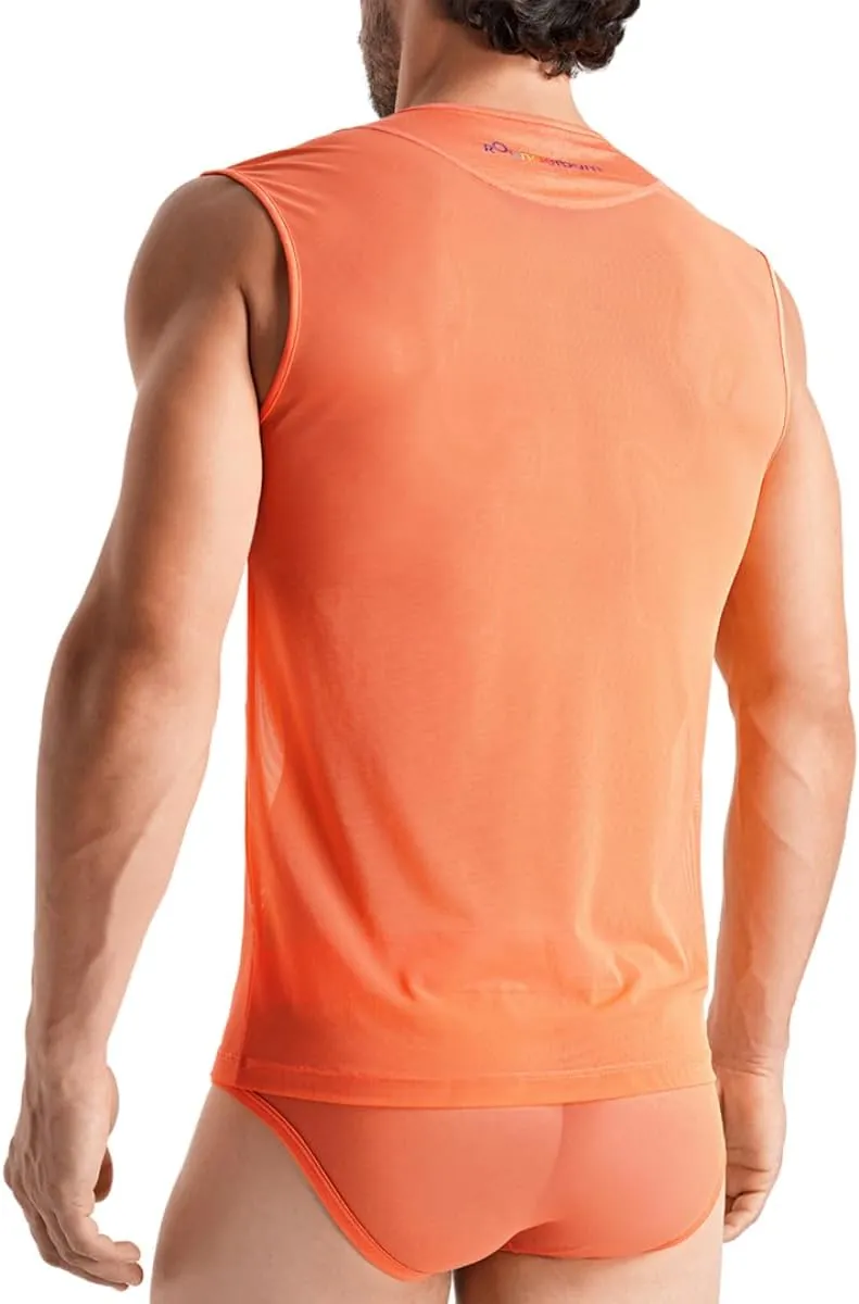 Rounderbum Mens Underwear | Transparent Tank Top | Slim Fit | Mens Clothes | Premium Quality | Comfortable and Lightweight