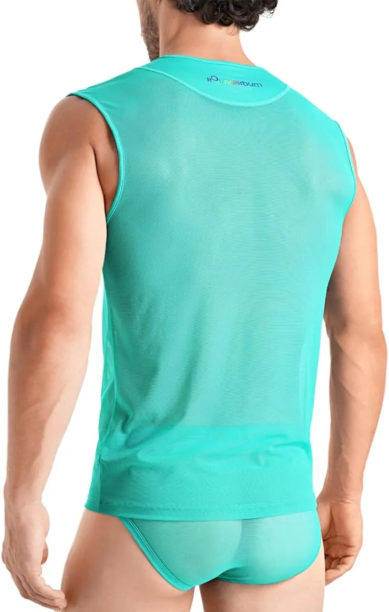 Rounderbum Mens Underwear | Transparent Tank Top | Slim Fit | Mens Clothes | Premium Quality | Comfortable and Lightweight