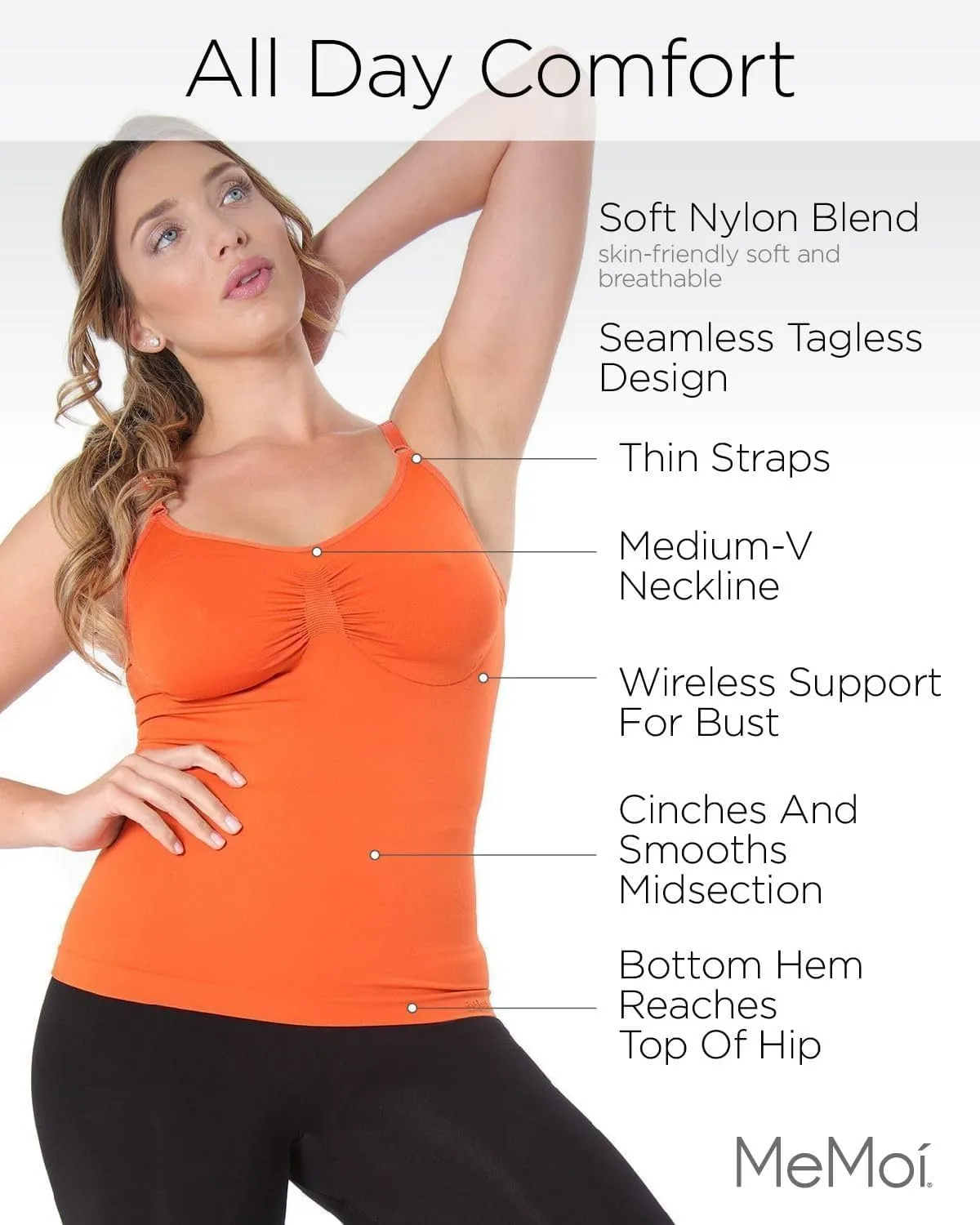 SlimMe Shapewear Camisole for Women, Wireless Tummy Control Camisole, Comfortable and Discreet - Sizes Small to Q2