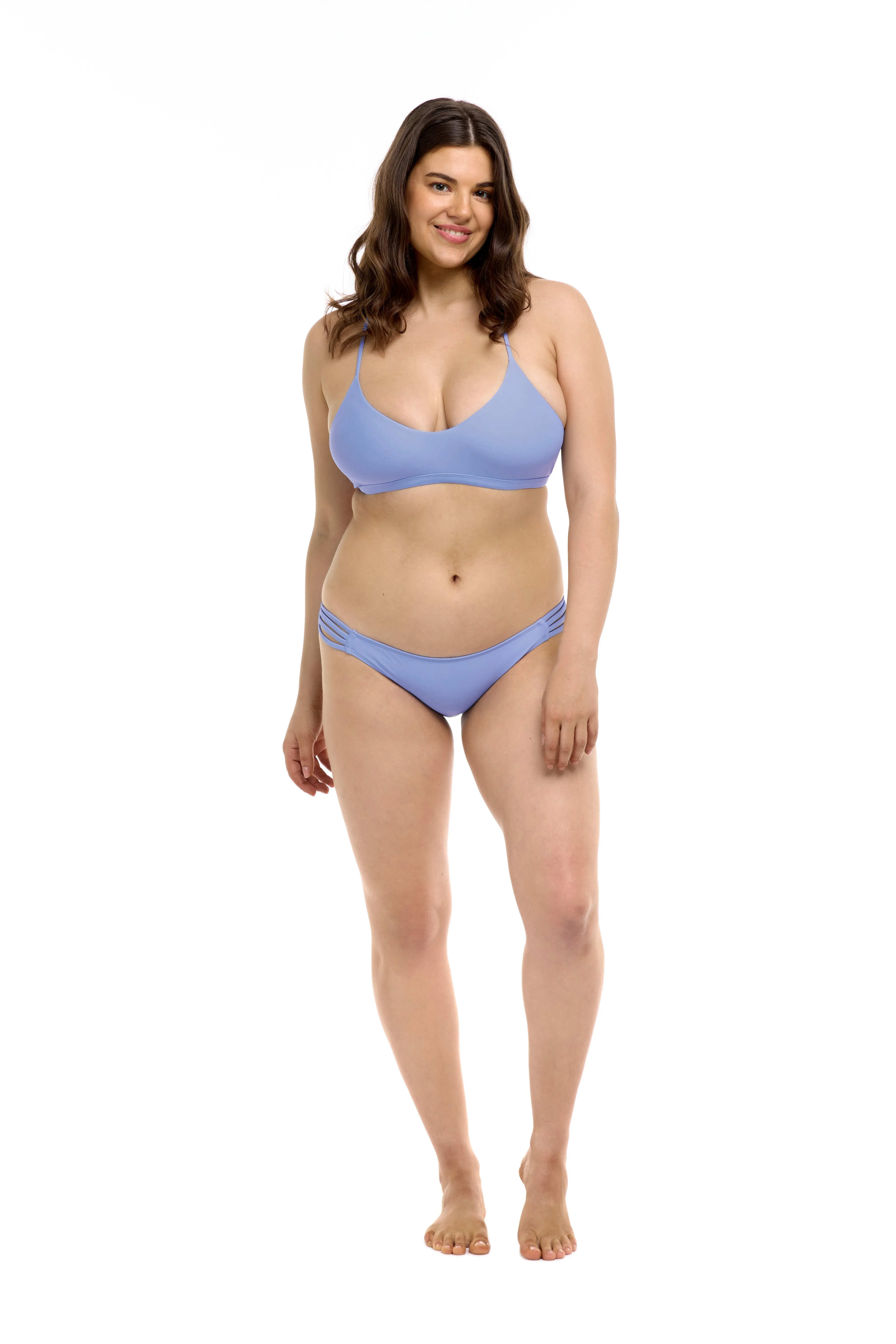 Smoothies Ruth Fixed Triangle Swim Top - Periwinkle