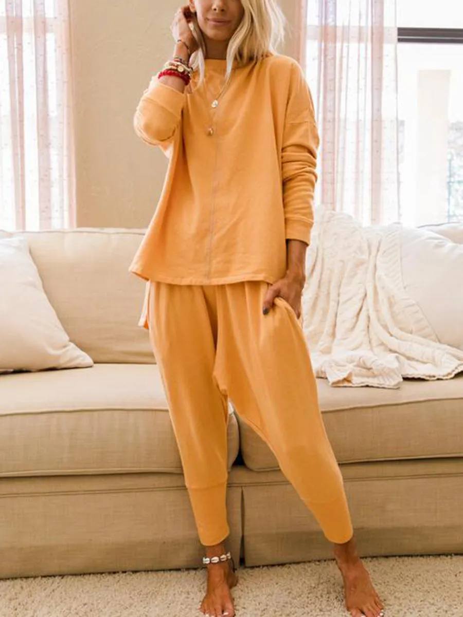 Solid Color Loose Suit