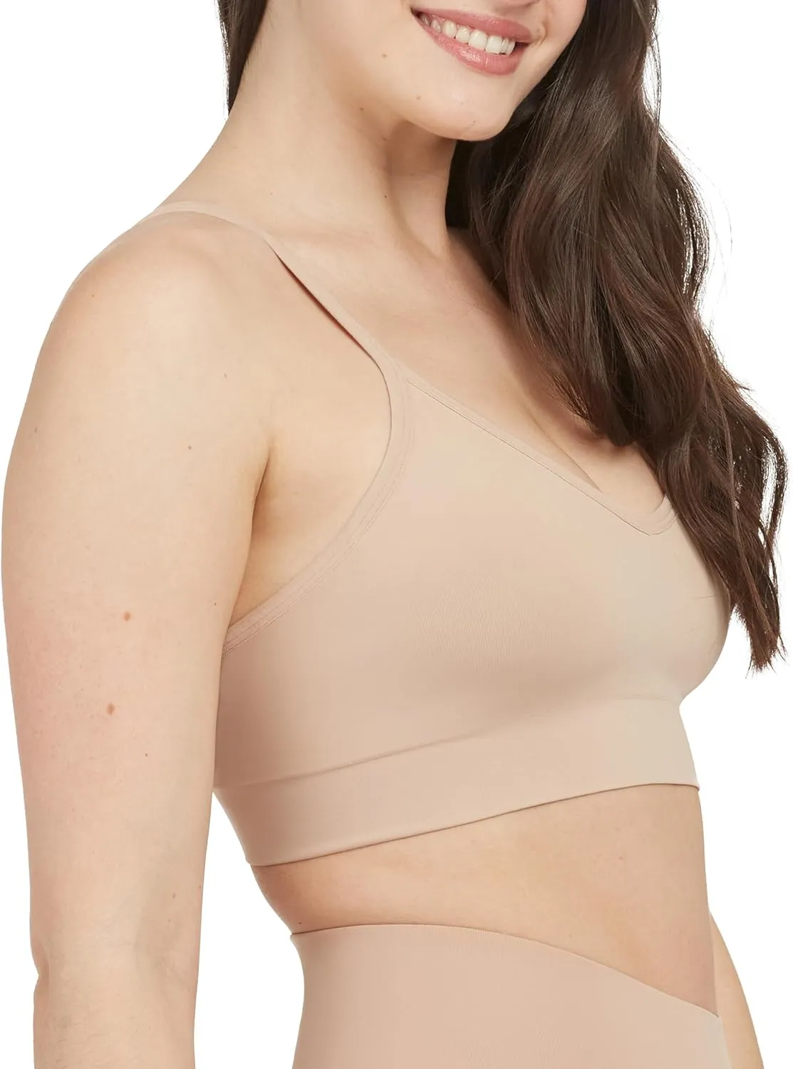 SPANX EcoCare Seamless Shaping Longline Bralette - Comfortable Bralette - Women's Bra with No Underwire - Everyday Bralette