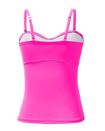 Stylish Tummy Control Tankini Top Women's Twist Front Bandeau Bathing Suit