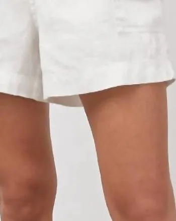Summer Linen Short In White | White