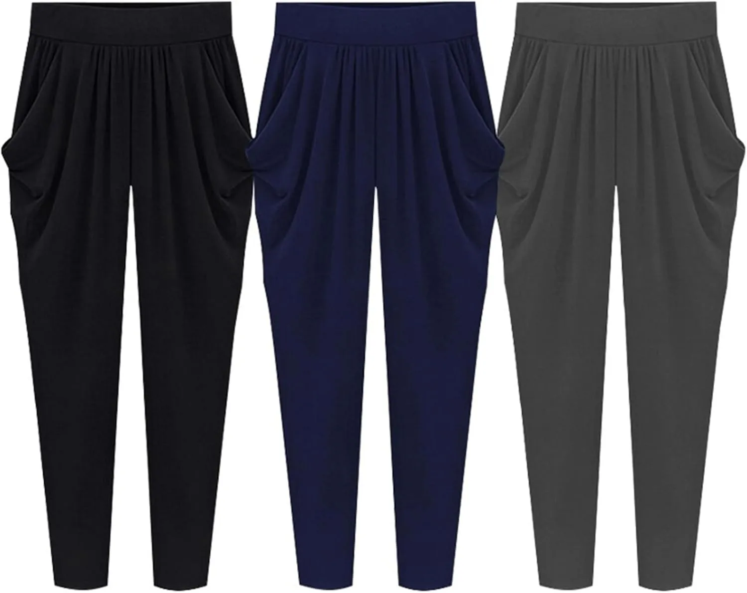 Summer Womens Harem Pants High Waist Loose Straight Ankle-Length Pants Comfortable Casual Capris