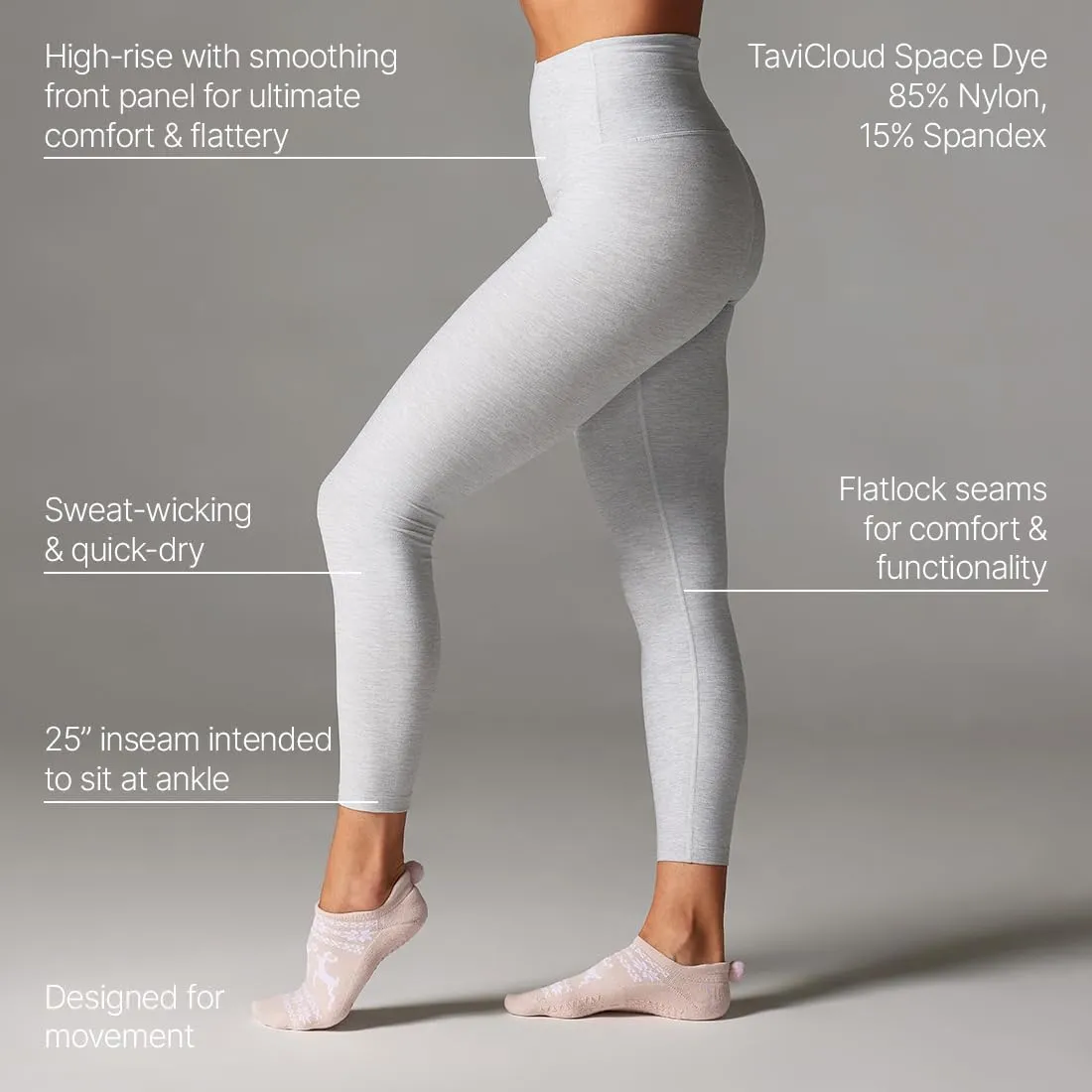 Tavi Womens High Waisted 7/8 Tight | 25-Inch Inseam | Comfortable Leggings with Pockets | Workouts, Studio & The Street