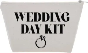 Tees & Tails Bride's Emergency Wedding Day Kit Gusseted Make-Up Bag for Oh Shit Kit (Canvas Bag Only) (Natural) (Wedding Day Kit Natural, 9.5 x 5.5 x 3 Inches)