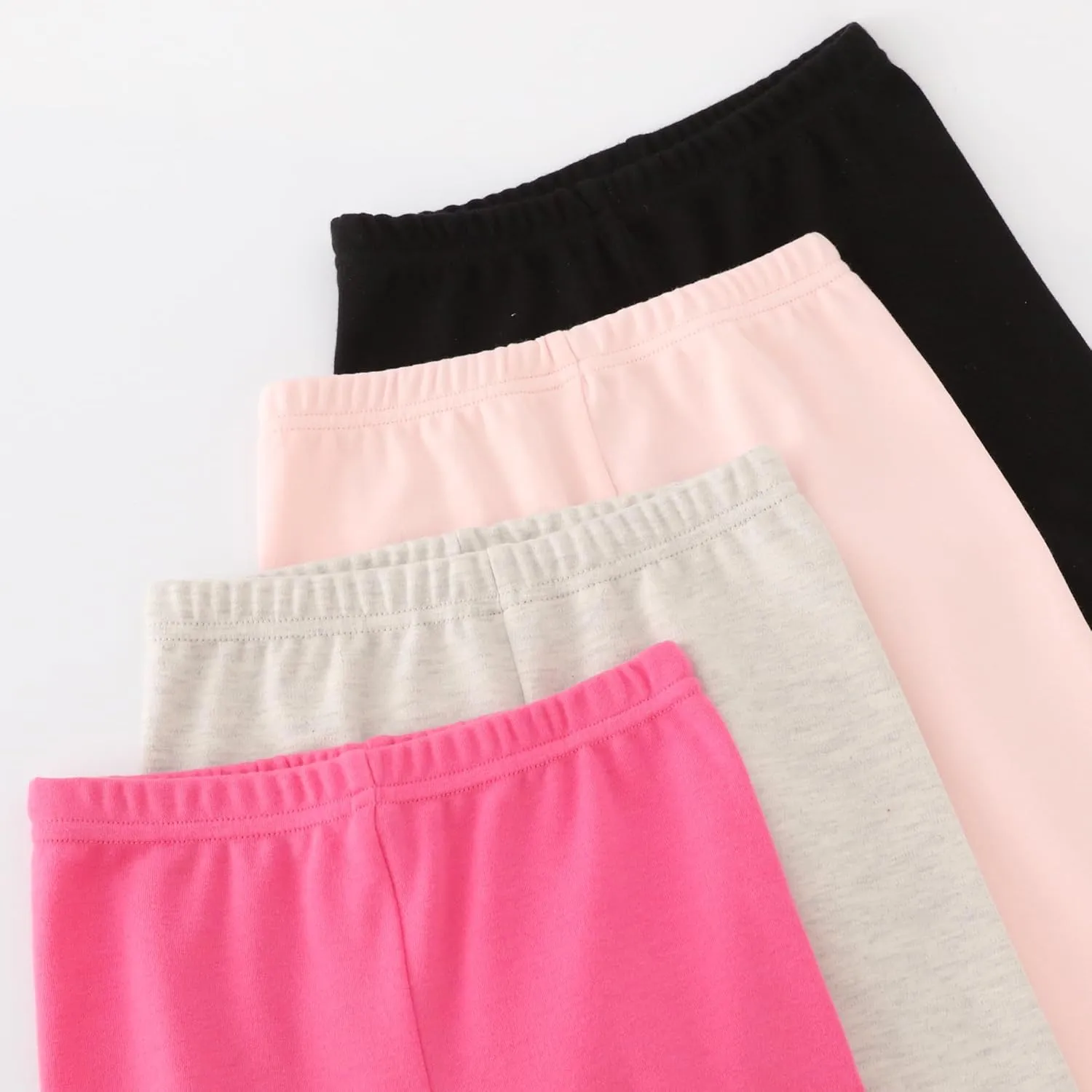 Toddler Girls' Soft Cotton Pants, 4-Pack Leggings, 2-6 Years