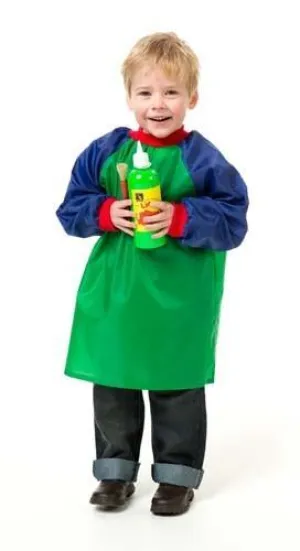 Toddler Smock Green and Blue 58cm Clearance Art and craft for kids Ages 2-4