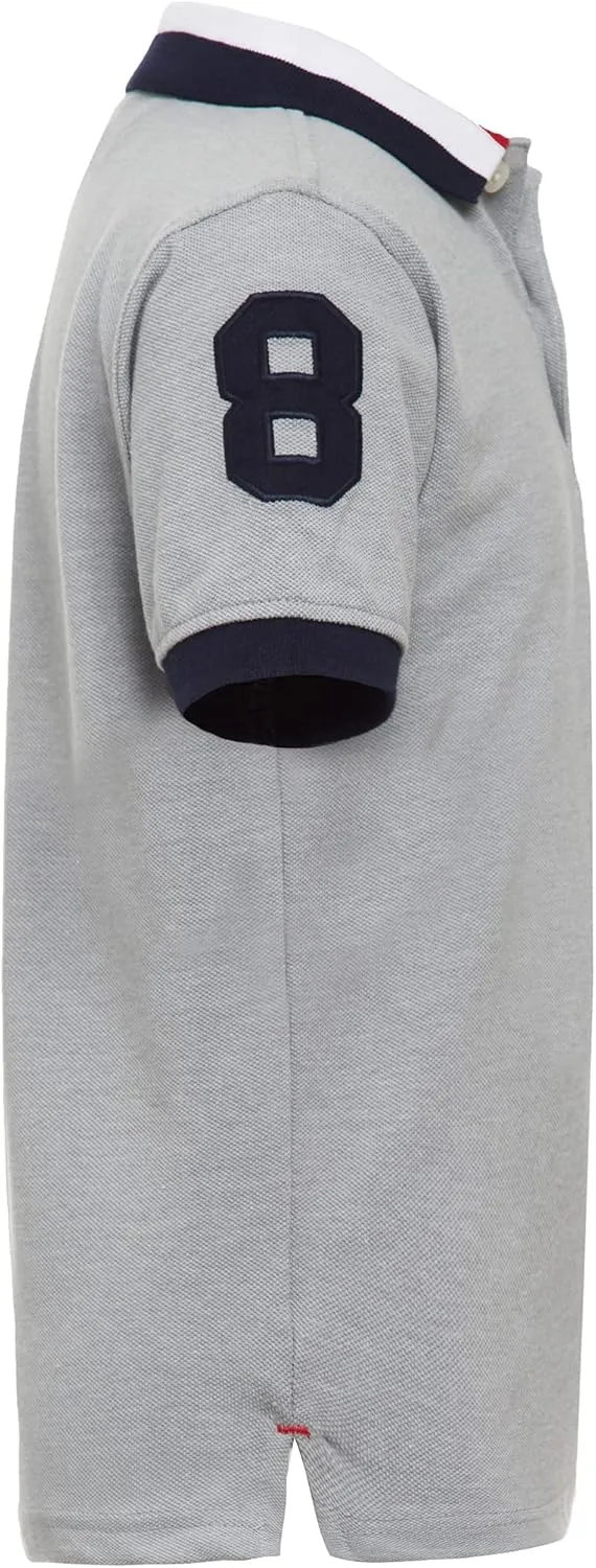 Tommy Hilfiger Boys' Short Sleeve Premium Pique Polo Shirt, Button Closure, Soft & Comfortable