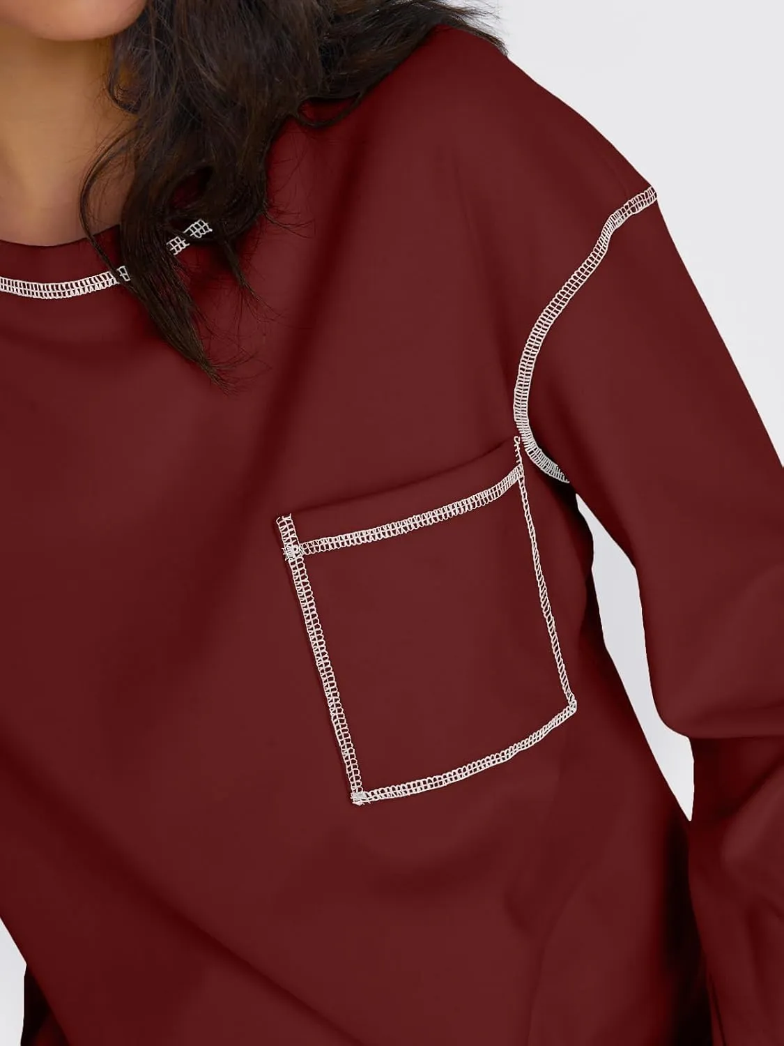 Trendy Queen Womens Crewneck Sweatshirts Long Sleeve Shirts Lightweight Sweaters Fall Tops Fashion Outfits 2025