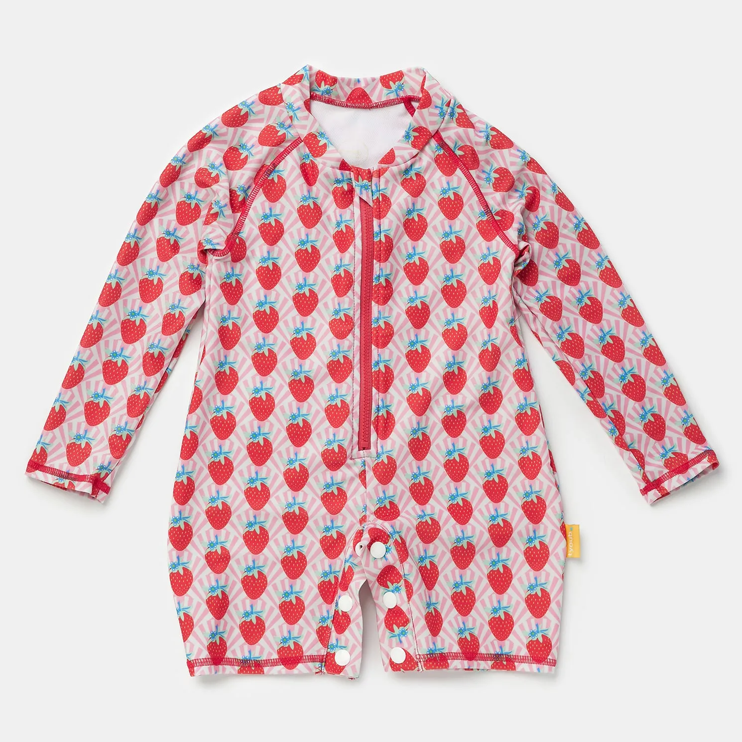 Tyoub Long Sleeve Sunsuit Recycled Strawberry Sundae Kids