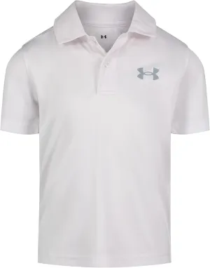 Under Armour Boys' Short Sleeve Ua Match Polo Collared Shirt, Chest Logo, Soft & Comfortable
