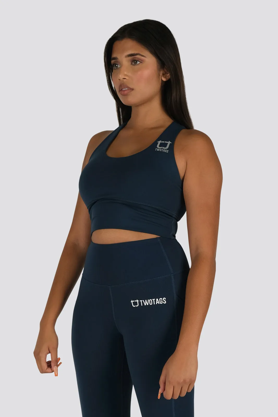 Vibe X Supportive Cropped Tank - Ocean blue