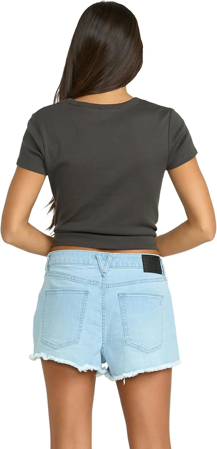 Volcom Women's 1991 Stone High Waisted Cutoff Denim Jean Short